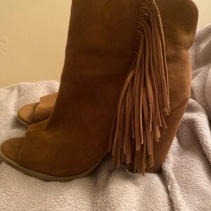 Edgy DV by Dolce Vita Leather Boots with Fringe